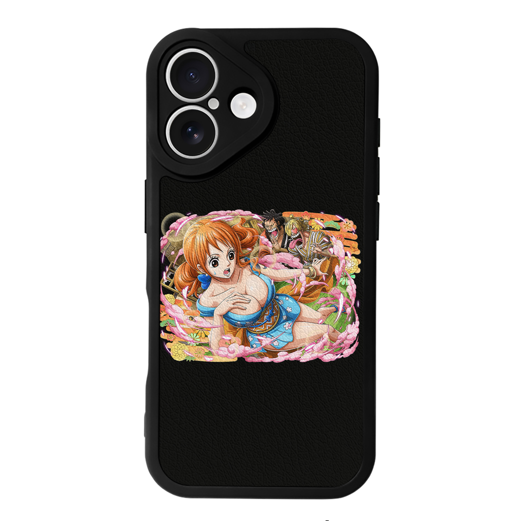 （画像用） ワンピース ナミ ONE PIECE Nami 【iPhone 16シリーズ対応】シリコンスマホケース（レザー調） 材質：シリコン